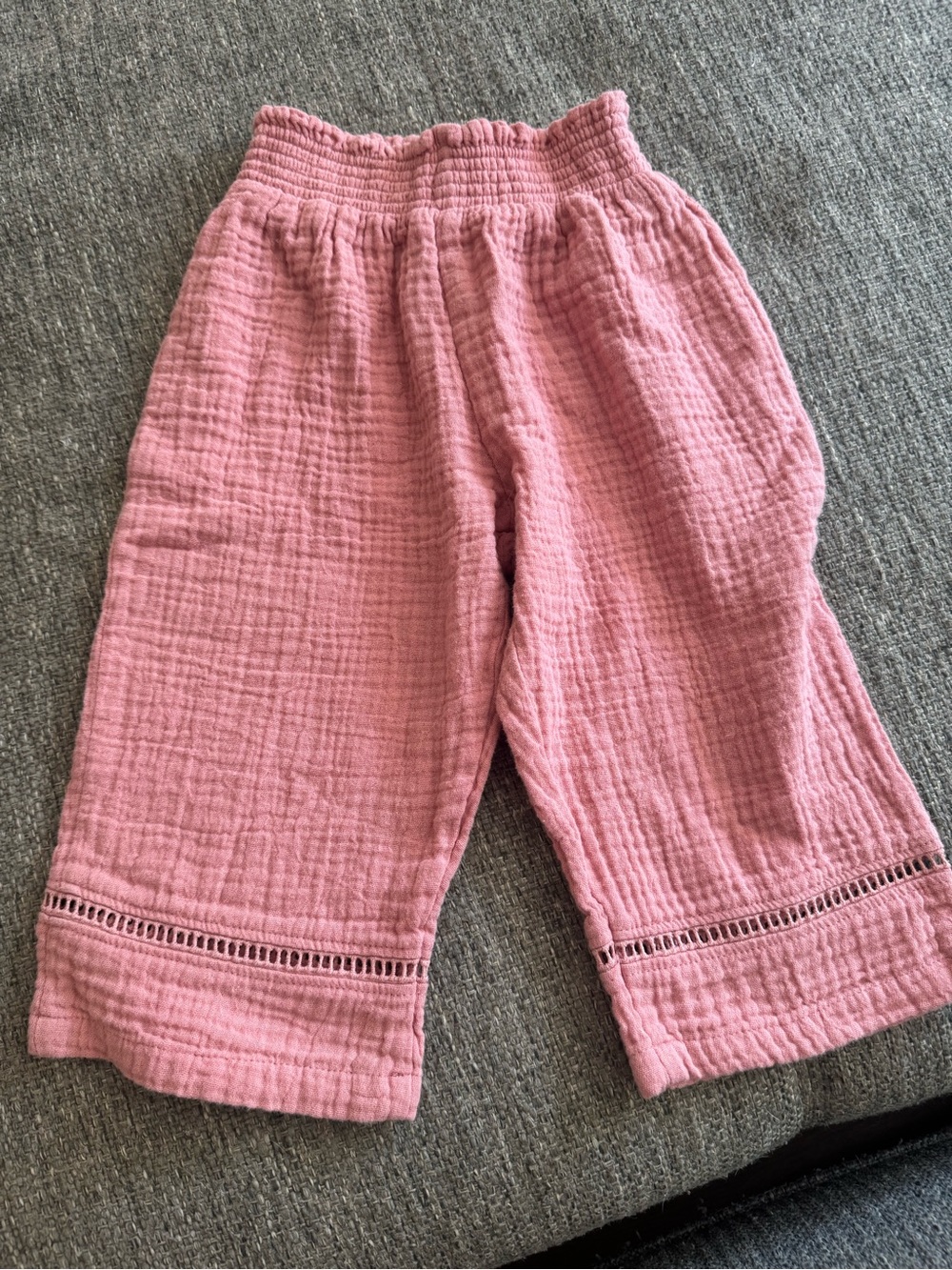 Angel Dear Pink Muslin Cotton Gauze Pants 18-24M